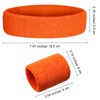 Bememo 6 Pcs Neon Sports Sweatbands Set Includes 2 Headband