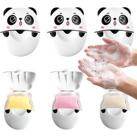 1 hoja de jabón portátil con forma de panda, mini hojas de papel para jabón de viaje, desechables, solubles en agua, para lavarse las manos, papel per