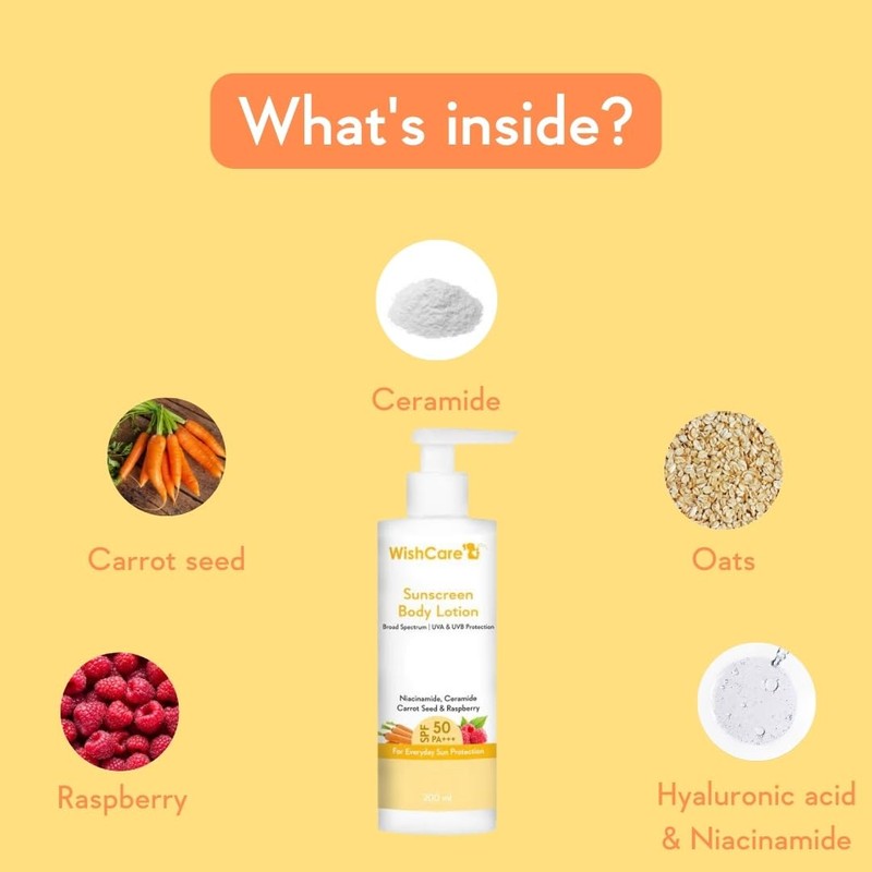WishCare Sunscreen Body Lotion with SPF 50 PA+++ - Broad