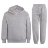 Kids Girls Boys Plain Tracksuit Hooded Hoodie Jog Suit -