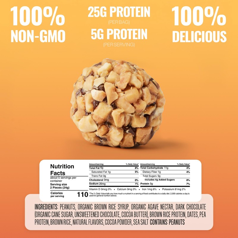 The GFB Dark Chocolate Peanut Butter Protein Bites - Gluten