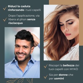 Mykò Anti-Haarausfall-Lotion für Damen und Herren, 50 ml | Stärkende natürliche Haarbehandlung | Wiederaufbauend für schwaches und feines Haar