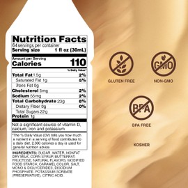 Monin - Gourmet Caramel Sauce, Rich and Buttery, Great for Desserts, Coffee, and Snacks, Gluten-Free, Non-GMO (64 Ounce)