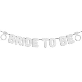 Pre-Strung Bride to Be Banner - Silver Glitter, Bachelorette Party Party Decorations, Bridal Shower Decor, Wedding Shower Sign, Bridal Shower Banner