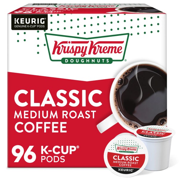 Krispy Kreme Doughnuts, Classic, K-Cup Pods, Medium Roast Coffee, 96