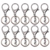 10Pcs Key Chain Plating Non Fading Simple Keychain Bag Buckle