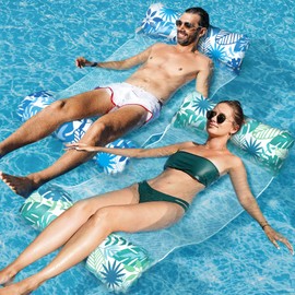 Elidepe Air Mattress Pool, XL Toy Water, Pack of 2 Pool Accessories, Fun Adults, 4-in-1 Water Toy, Water Hammock, Air Mattress as Armchair, Mattresses, Swimming Mat