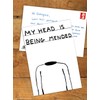 Funny Humorous 'David Shrigley Head is Being Mended' Novelty Postcard