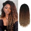 Goddess Locs Crochet Hair 6 Packs, 16 Inch Straight Faux
