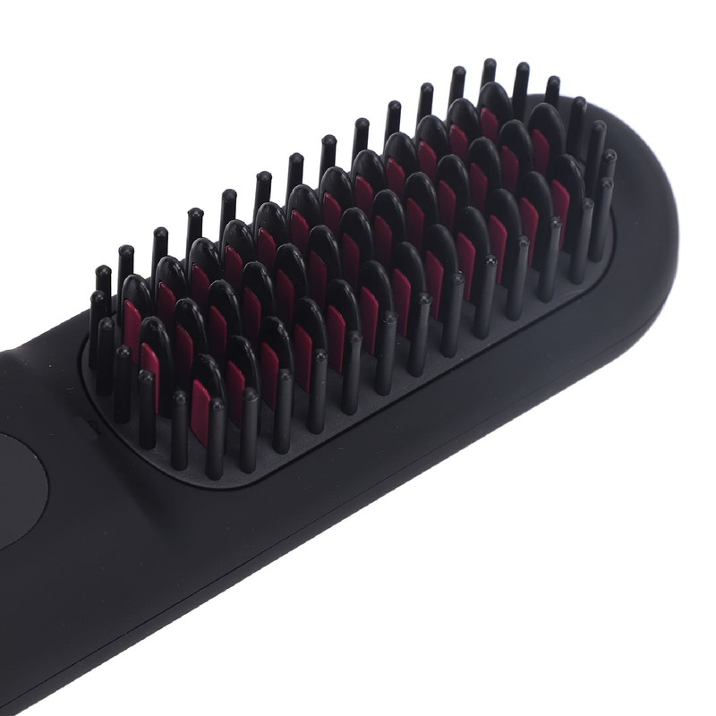 Heated Hair Straightening Brush Negative Ions 30s Fast Heating Rechargeable
