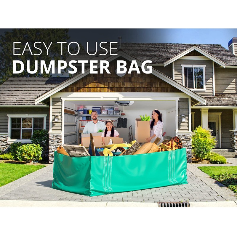 Skywin Dumpster Bag, 2 Pack Foldable and Reusable Trash Bag