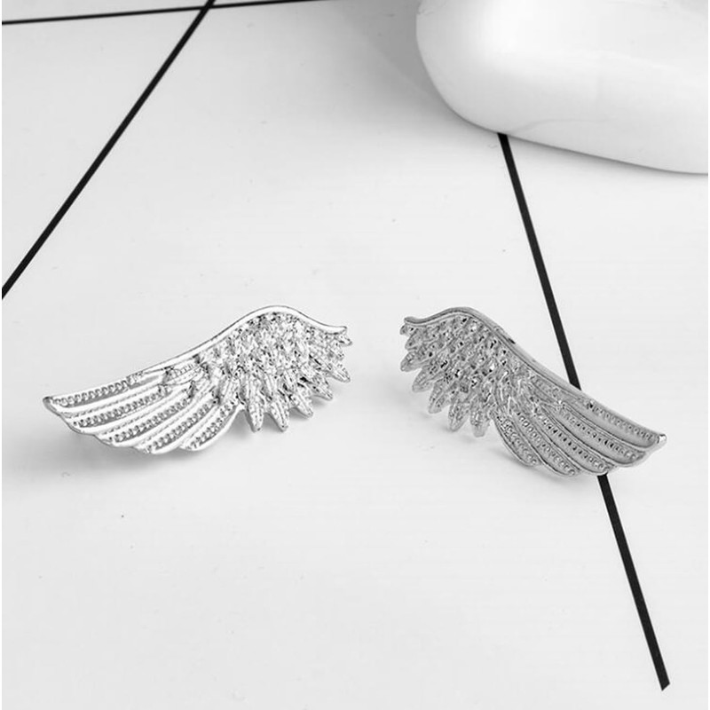 2Pcs Feather Brooch for Women Men Gold Suit Pins Metal