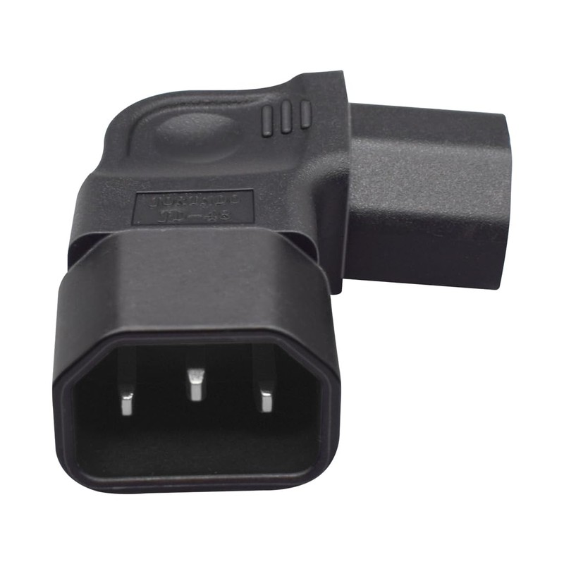 JORINDO IEC320 C14 to C13 AC Adapter，Right Angle Bend PDU