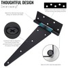 12 Inch T-Strap Gate Hinges, Heavy Duty Shed Barn Door