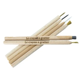 Le Crayon a Gratter Conservator Cleaning Restoration Pencils for Coins and Artifacts - 6 Pencil Set