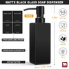 GMISUN Black Soap Dispenser, Hand Soap Dispenser Bathroom, 12oz Glass
