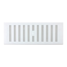 MAP 9" x 3" Adjustable Plastic Vent Grille with Fly Screen Cover - White