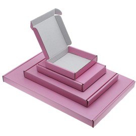 MEG4TEC Pack of 5 Satin Pink C5 A5 Pip Boxes - Large Letter Cardboard Shipping Packaging Boxes (22.5cm x 16cm x 2cm)