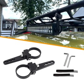 GLOBLED Light Bar Mounting Brackets Aluminum Alloy Led Roll Bar Light Cage Mount 2 Inch Round Tube Mount Brackets Compatible with RZR Kawasaki Yamaha Truck ATV