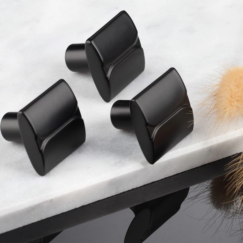 AITITAN 10 Pack Matte Black Cabinet Knobs Black Knobs for
