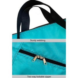 DoYiKe Extra Large Storage Duffle Bag with Zippers and Handles, Turquoise Big Foldable Duffle Bag for Travel -100L