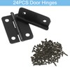 Murtenze 24Pcs Black Butt Hinge, 1 inch x 3/4 inch