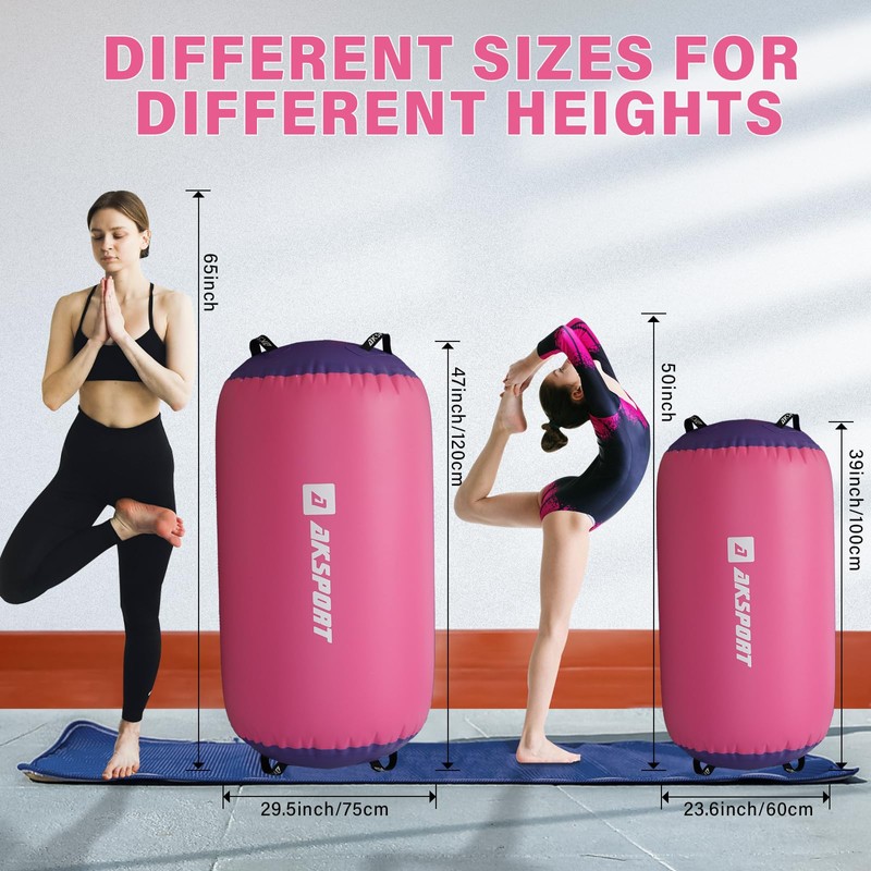 AKSPORT Air Roller Gymnastics Air Barrel for Backbends and Back