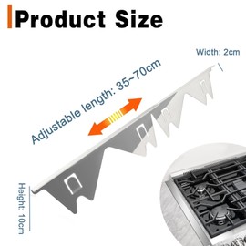Stove Gap Filler, Stove Gap Covers Stainless Steel, Stove Counter Gap Cover, Stove Counter Gap Cover Heat Resistant, Gap Covers for Cooker, Stove Side Gap Covers Reusable for Kitchens Stoves