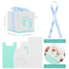 Baby Shower Bags,100 Pack Baby Shower Favor Boxes Footprints Paper