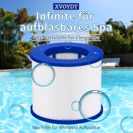 Hot Tub Replacement Filter Cartridges, 60% Denser Filter, Screw-in Hot Tub spa Filters Replacement Compatible with All Relxtime, Aleko, Aquaspa Hot Tubs & Other Spas (2pack)