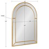 Kate and Laurel Fairbrook Transitional Arched Wall Mirror, 18 x