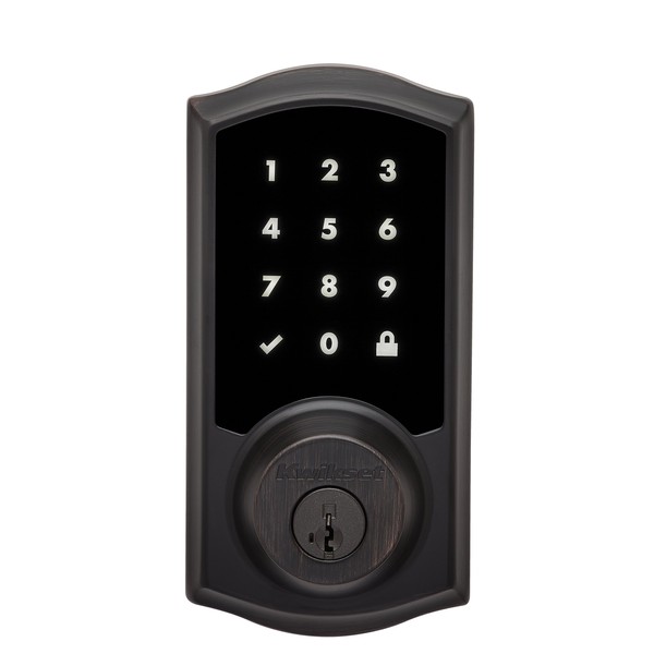 Kwikset 99190-002 Premis Traditional Arched Touchscreen Keyless Entry Smart Lock Apple HomeKit Featuring SmartKey Security in Venetian Bronze