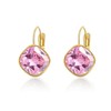 YONVUN Austrian Crystal Square Drop Dangle Leverback Earrings | Plated