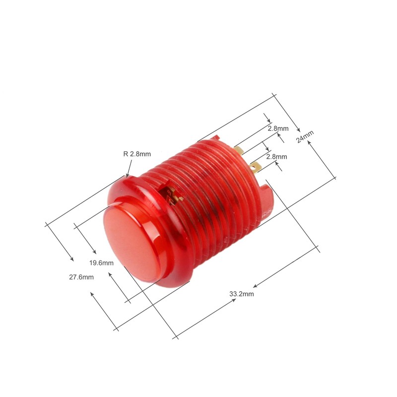 Jiu Man 5 Piece 24mm Full Color LED Illuminated Push