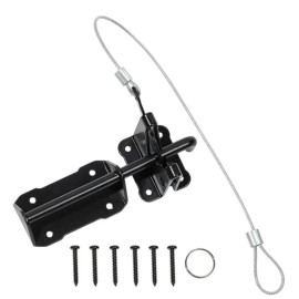Nuvo Iron GLWHD Black Galvanized Steel Heavy Duty Gate Latch and Catch