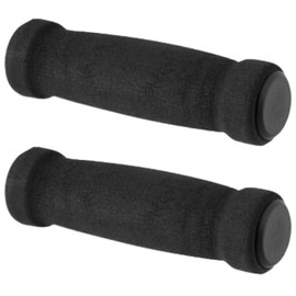 cyclingcolors Manopole bici in schiuma 125 mm diametro 22 mm convesse morbide unisex per manubrio MTB trekking strada scooter bici, nero