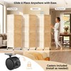 67" H 6 Panel Wood Room Divider