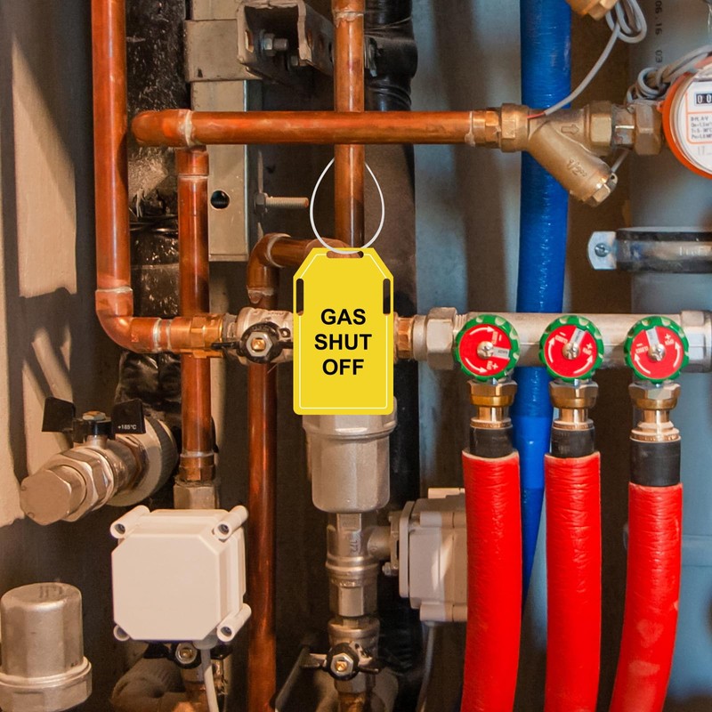 48 PCS Shut Off Valve Tags 5 x 3 Inch