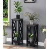 Convenience Concepts Oxford Plant Stand, Tall, Cement / Black