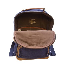 STS Ranchwear Traveling Outdoor Casual Everyday Blue Bayou Collection Denim Backpack with Adjustable Leather Shoulder Straps, One Size