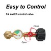 Propane Refill Adapter with Valve and Gauge, Fill 1 Lb