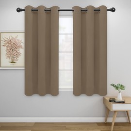 Easy-Going - Cortinas opacas para recámara, aislamiento térmico sólido con ojales y reducción de ruido, cortinas de oscurecimiento de habitación para sala de estar, 2 paneles (42 x 54 pulgadas,