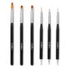 TEOYALL Nail Art Brushes, Nail Design Painting Brushes Builder Gel