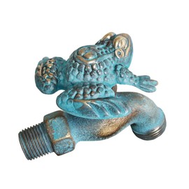 Taiwan Decorative Solid Brass Frog Garden Outdoor Faucet 4" Inches L, Toad Faucet, Frog Faucet