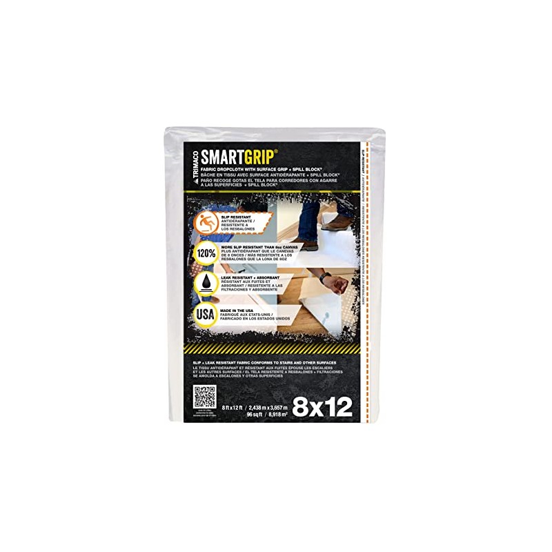 Trimaco 85437 Smart Grip Drop Cloth, White