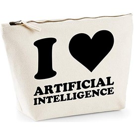 Hippowarehouse I love artificial intelligence printed make up cosmetic wash bag 18x19x9cm