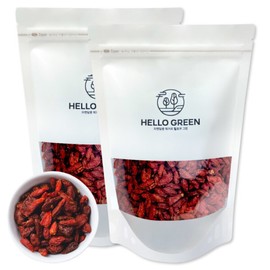 Hello Green Domestic Cheongyang Dried Goji Berries 1+1 (300g+300g) / 헬로우 그린 국산 청양 건조 구기자 1+1(300g+300g)