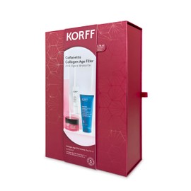 Korff Collagen Age Filler Gift Set, Anti-Age Moisturising, Collagen Age Filler Face Cream 50 ml, Collagen Age Filler Face Serum 10 ml and Essential All in One Milk 100 ml