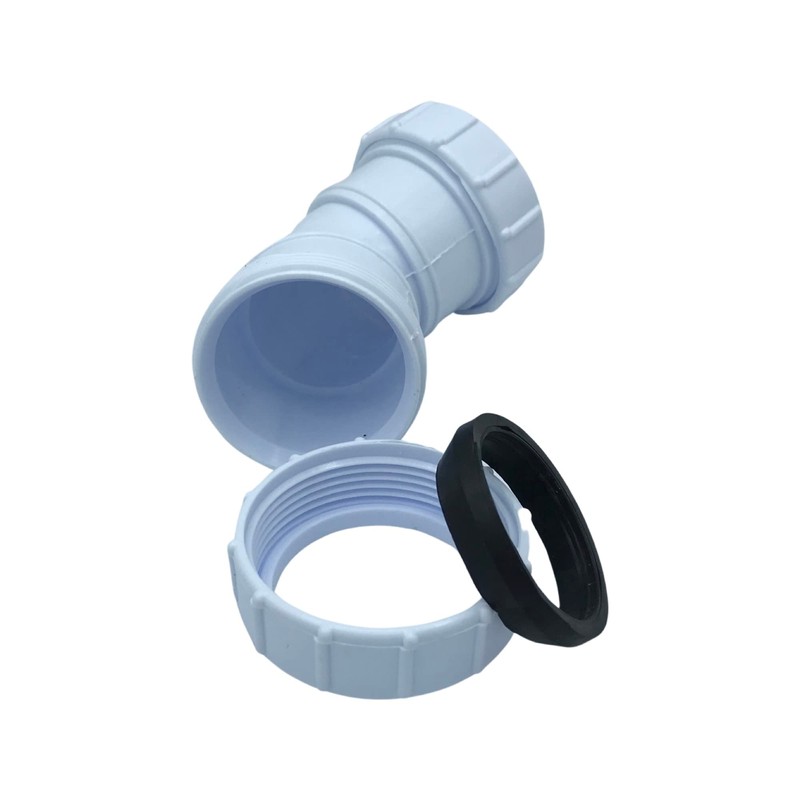 Compression 40mm Waste Pipe 45 Degree Bend - Pack of