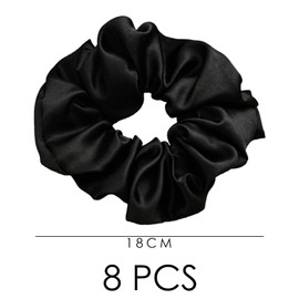 8 Large Hair Ties for Women, Fabric High Elastic Hair Ties, Simple Ponytail Ties, Soft Elastic Hair Ties, Simple and Elegant Large Hair Ties.